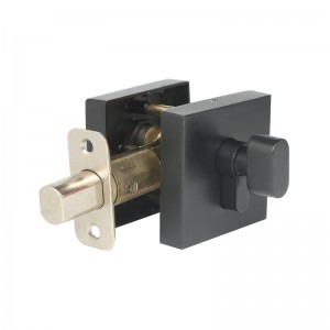 3602 Square Single xi -lanh Deadbolt Một bên Khóa khóa cửa hiện đại màu đen cho cửanội thất và bênngoài