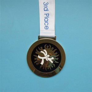 Huy chương kim loại hợp kim kẽm và danh hiệu quà tặng quà tặng Gold Medals Thể thao với ruy băng