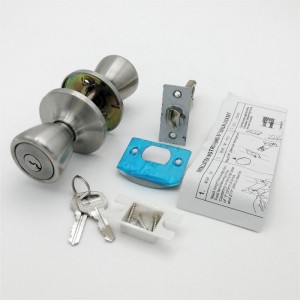 2506 Núm cửanội thất trongnúm cửa satin chrome với khóa và khóa cửa khóa vàonúm 1 gói