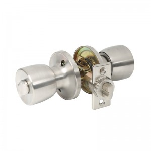 2503 Bộ Knob cửa riêng tư, Tay cầm cửa bên trong Tulip với Tấm chốt có thể tháo rời, Núm cửa không chìa khóa cho phòngngủ hoặc phòng tắm, Niken Satin