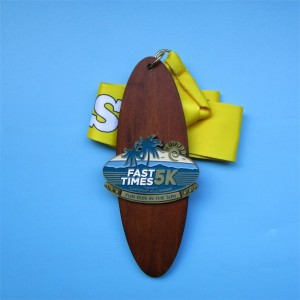 Huy chương giải thưởng với Ribbon Blank Gold Bạc bằng đồng chạy marathon Thuyền buồm Metal Thể thao