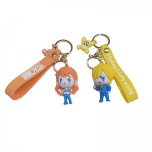 Bán buôn tùy chỉnh 3D PVC Keychain dễ thương