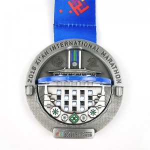Huy chương Huy chương Marathon 2018 Huy chương Giải thưởng Marathon World Discitable Thiết kế tuyệt vời