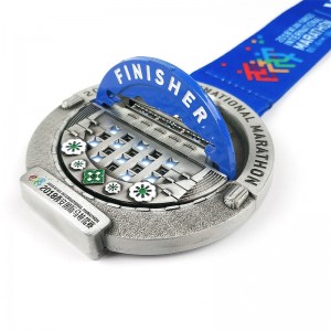 Huy chương Huy chương Marathon 2018 Huy chương Giải thưởng Marathon World Discitable Thiết kế tuyệt vời