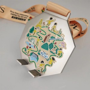 Thiết kế đặc biệt kẽm hợp kim chết huy chương kim loại 3D.