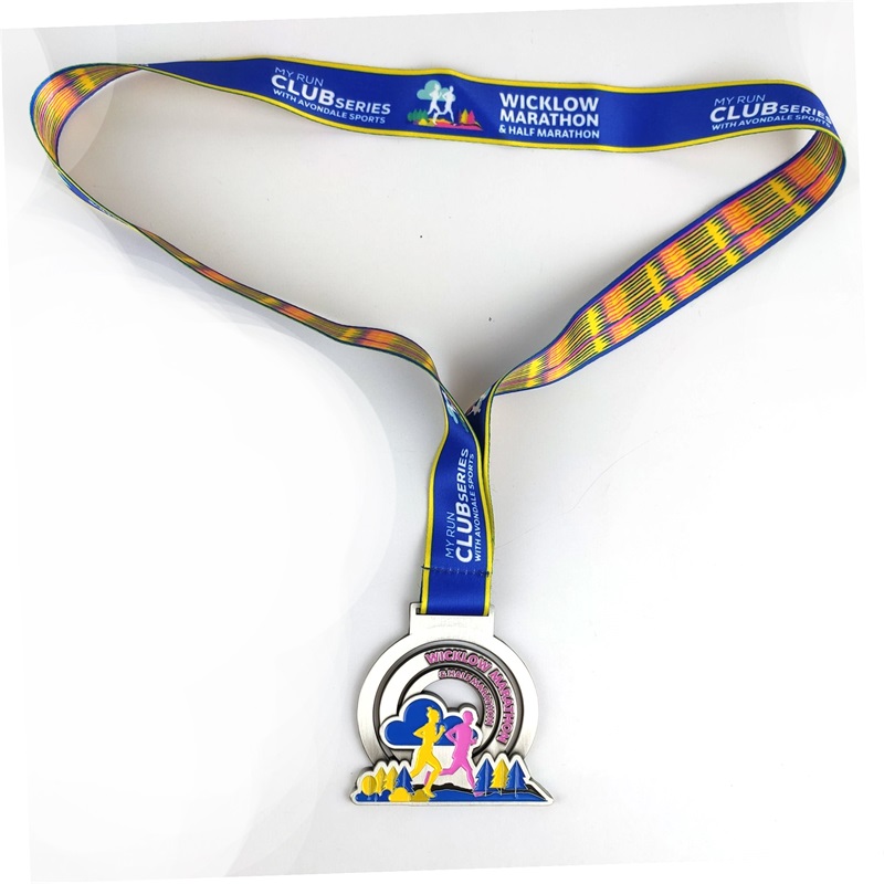 Huy chương thể thao và danh hiệu Huy chương hợp kim kẽm tùy chỉnh Huy chương với ruy băng