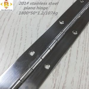 Kích thước tiêu chuẩn Bản lề dài 201#72 ‘Hồi*2 Bản lề piano bằng thép không gỉ