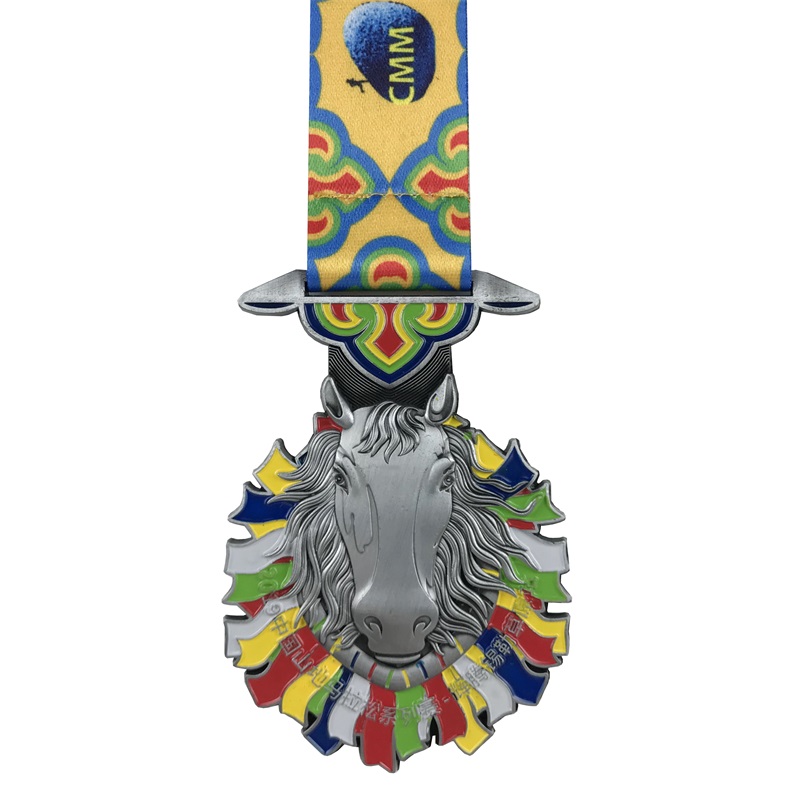 Thiết kế đặc biệt Đặc biệt Huy chương thể thao 4D mạ bạc và Huy chương kỷniệm ruy băng