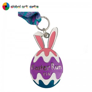 Thiết kế cho Bunny Phục sinh&Huy chương trứng Phục sinh 3D Huy chương kim loại