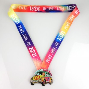 Gag Factory OEM Thiết kế độc quyền Huy chương kim loại với Huy chương tùy chỉnh Thể thao Metal Ribbon