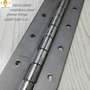Bản lề dài tùy chỉnh 201#304#Độ dày 3.0 Thép không gỉ Bản lề piano dày bản lề liên tục