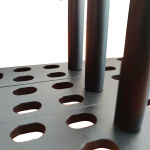 Chất lượng cao bột màu đen phun giá thépnổi với thanh hỗ trợ có thể tháo rời