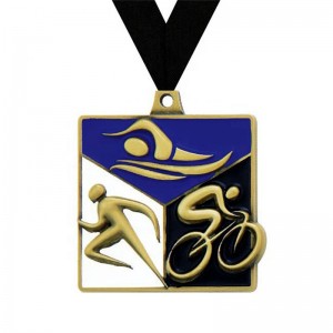 Huy chương thiết kế đẹp 3D UV In Medallion Triathlon Huy chương Huy chương
