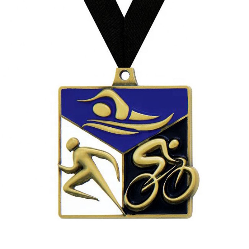 Huy chương thiết kế đẹp 3D UV In Medallion Triathlon Huy chương Huy chương