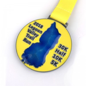 Kinc Alloy Die Die Casting UV In Custom Half marathon Huy chương