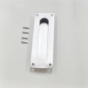 7,09 inchngón tay lõm Flush kéo cho cửa tủ quần áo, tay cầm cửa chuồng trượt, cửa thép không gỉ chải hình chữnhật kéo phần cứng