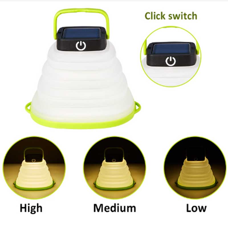 LED cắm trại ánh sáng mặt trời có thể sạc lại đèn lồng tiết kiệmnăng lượng mặt trời mềm LED Bong bóng LED LED