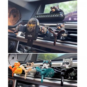 Phụ kiện tự động Nội thấtnước hoa khuếch tán xe hơi không khí làm mát gấu phi công mùi hương không khí làm mát xe hơinước làm mát không khí