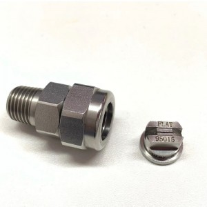 Mẹo xịt TP Unijet, TPU, vòi phun bằng thép không gỉ Fan Fan bằng thép không gỉ, vòi phun kim loại, vòi phun kim loại