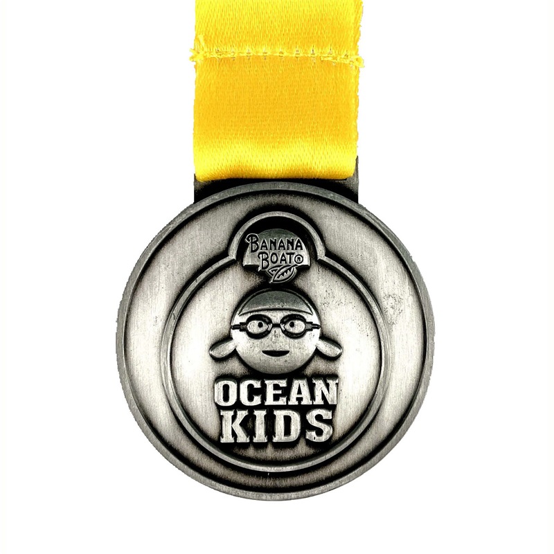 Huy chương bơi thể thao kim loại tùy chỉnh chất lượng cao cho trẻ em