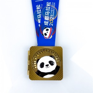 Huy chương marathon marathon kim loại vàng tùy chỉnh được tùy chỉnh