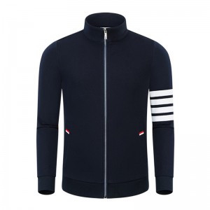 Mùa xuân và mùa thu mới bốn quán bar cotton thời trang bình thường cổ áo cổ áonam và áo choàng dài tay áo dài tay áo dài tay áo khoác áo choàng dài