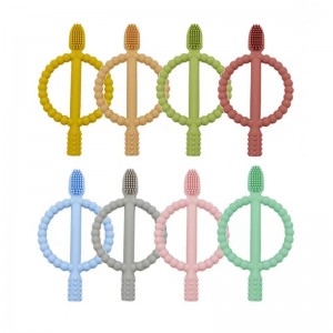 BPA miễn phí bàn chải đánh răng an toàn mềm mại đồ chơi bàn chải đánh răng trẻ em