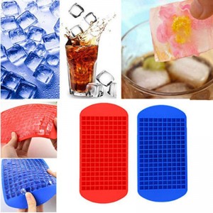 Khay đá mini silicone, 160 miếng đá bịnghiềnnát dễ dàng giải phóng các khối đánhỏ để làm mát các loại cocktail whisky, thiết bịnhà bếp có thể xếp chồng lênnhau