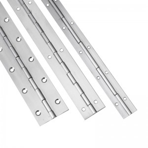 Bản lề dài tùy chỉnh 201#304#Độ dày 1.2mm bằng thép không gỉ bản lề piano bản lề liên tục bản lề piano bản lề piano