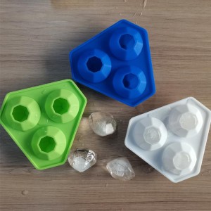 3 lỗ silicone kim cương đá kim cương siliconnung cho bom whisky, kẹo, xà phòng, và đồ thủ công DIY, máy rửa chén an toàn, có thể tái sử dụng