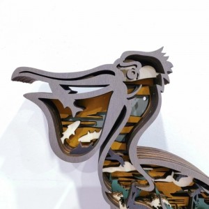 Đồ trang trí thủ công bằng gỗ 3D cho chim