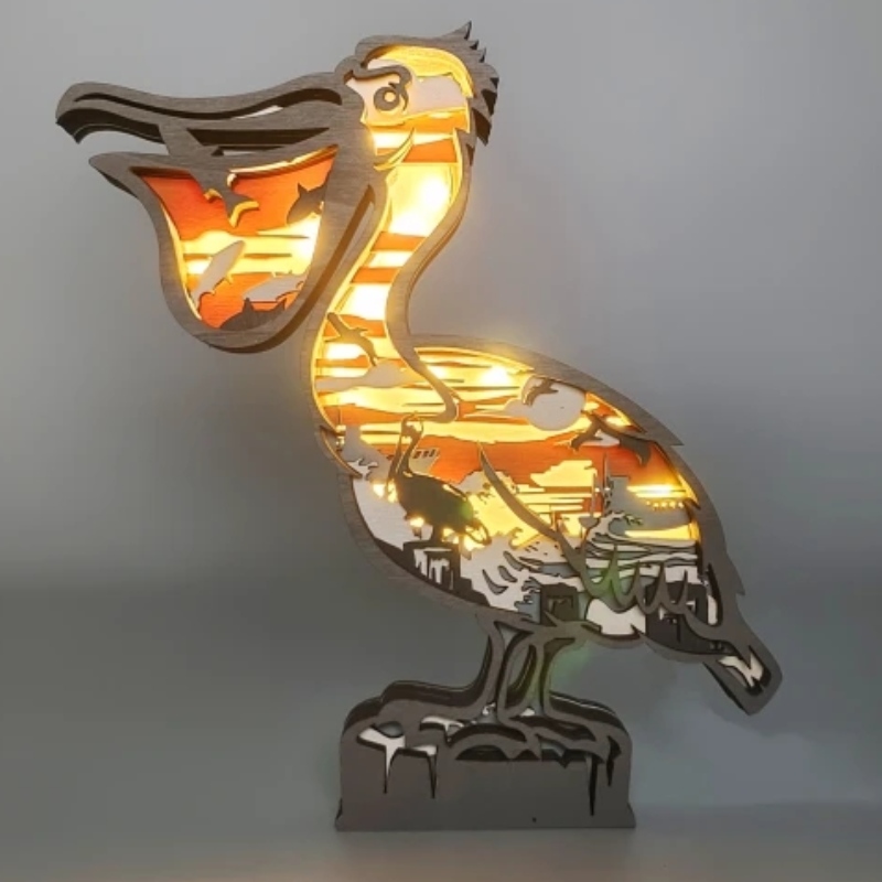 Đồ trang trí thủ công bằng gỗ 3D cho chim