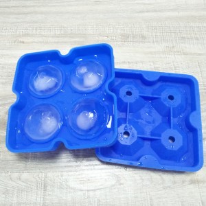 Khaynung khuôn đá silicone linh hoạt linh hoạt, làm cho bốn viên kim cương khổng lồ, dễ giải phóng silicone đá, cho rượu whisky, cocktail và đồ uốngnước trái cây,