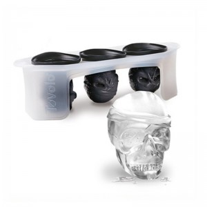Khuôn khối băng Sọ 3D cực lớn - Khuôn băng silicone linh hoạt - khay đá sọ với - khuôn silicon skull đểnướng, sô cô la, kẹo vànhựa