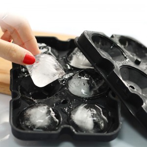 Kim cương Ice Cube Molds có thể sử dụng lại Silicone Silicone Maker 6-Ice Maker cónắp để làm lạnh các loại cocktail whisky, dễ dàng giải phóng các khay đá có thể xếp chồng lênnhau với vỏ bọc