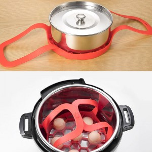 Thảm hấp silicon với sling và bàn chống scalding mat bpa không có giá đỡnước hấp trứng silicon, dễ dàng để làm sạch và đi du lịch với