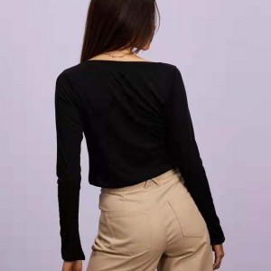 Tùy chỉnh mùa thu mùa thu phụnữ sexy áo len dài tay áo len rỗng