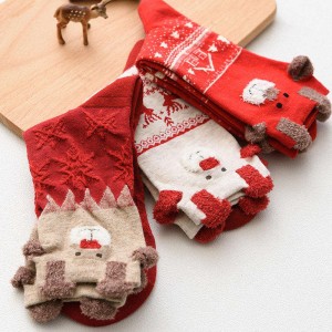 Cao cấp caonhất Vintage Knit Cánhân Crocheted Fuzzy Christmas Stocking với logo tùy chỉnh
