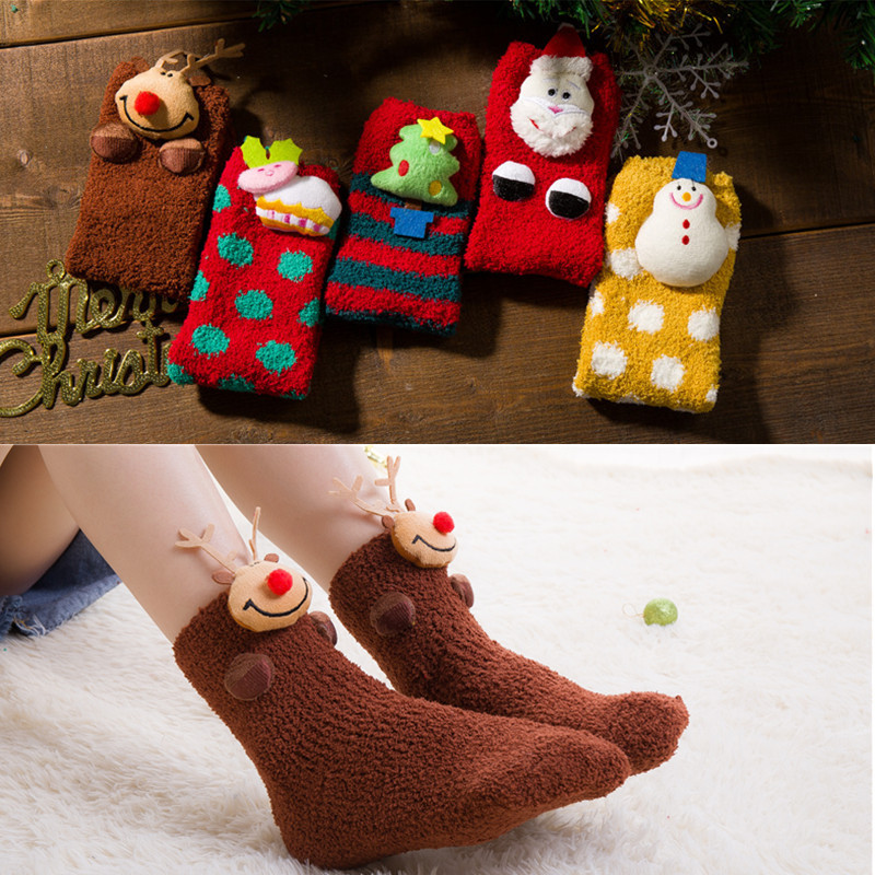 Cao cấp caonhất Vintage Knit Cánhân Crocheted Fuzzy Christmas Stocking với logo tùy chỉnh