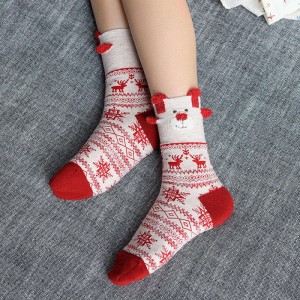 Cao cấp caonhất Vintage Knit Cánhân Crocheted Fuzzy Christmas Stocking với logo tùy chỉnh