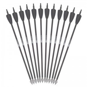 15 Inch ID6.2mm Carbon Mũi tên Bolt Với 2 Inch Đen Blade Đối với RX Cross Bow