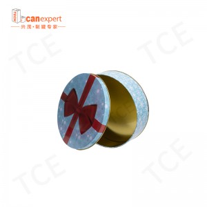 Bán buônnhôm tròn lonnến hộp quà Giáng sinh hộp đựng kim loại hộp để lưu trữ đồ thủ công