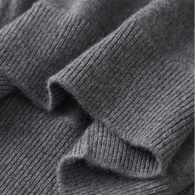 Người đàn ông áo len tinh khiết cashmere tinh khiết của đàn ôngnửa áo len mùa đông dày mùa đông