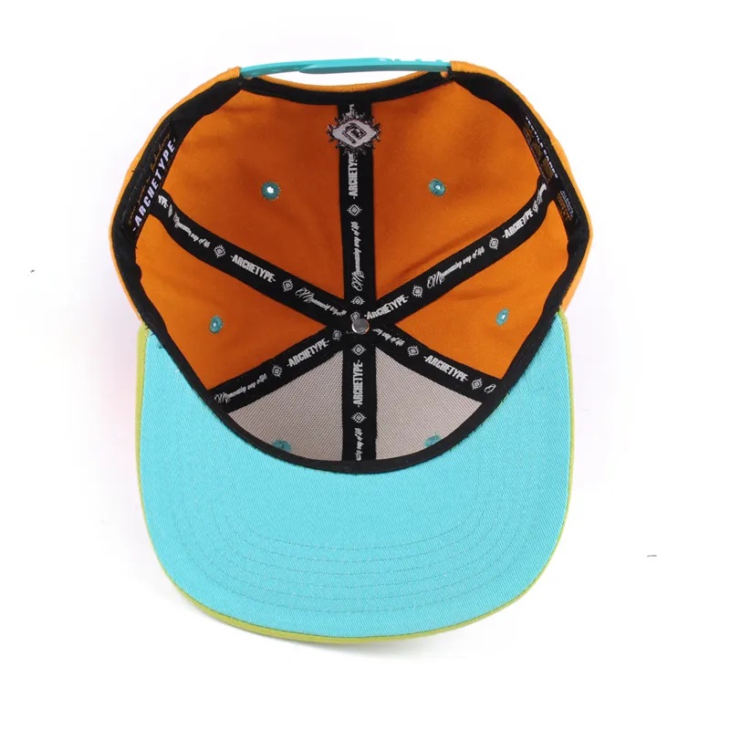 HiPHOP LOGO tùy chỉnh Flat Bill Color Block Baby Kids 6 Panel Toddler Snapback Gorras Mũ trống Snapbacks Cap