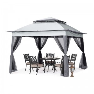Vườn cung cấp Pergola Aluminumngoài trời Gazebo Hoạt độngngoài trời sử dụng với Muỗi Net, Grey