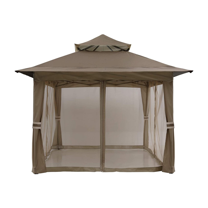 Vườn cung cấp Pergola Aluminumngoài trời Gazebo Hoạt độngngoài trời sử dụng với Muỗi Net, Sô cô la