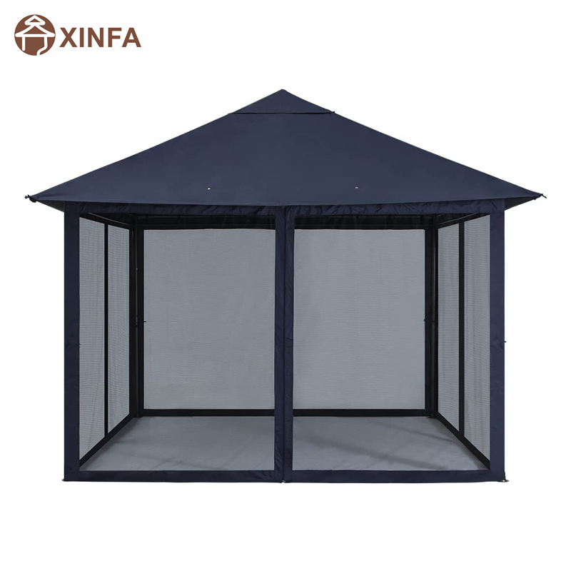 10x 10ft hiên hiênngoài trời GaZebo với lưới chống muỗi cho bãi cỏ, vườn, sân sau, màu xanh