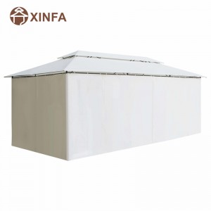 Khu vườn sang trọng che phủ sân sau Gazebongoài trời với rèm bằngnhôm thối