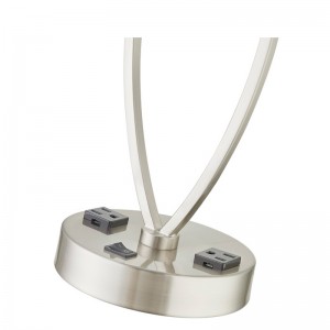 Ngủ một đèn bàn ánh sáng với lớp hoàn thiệnniken, một công tắc rocker/off và hai cửa hàng tại phòng khách