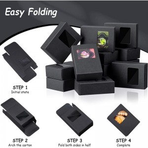 Hộp giấy cửa sổ tùy chỉnh với vật liệu PVC